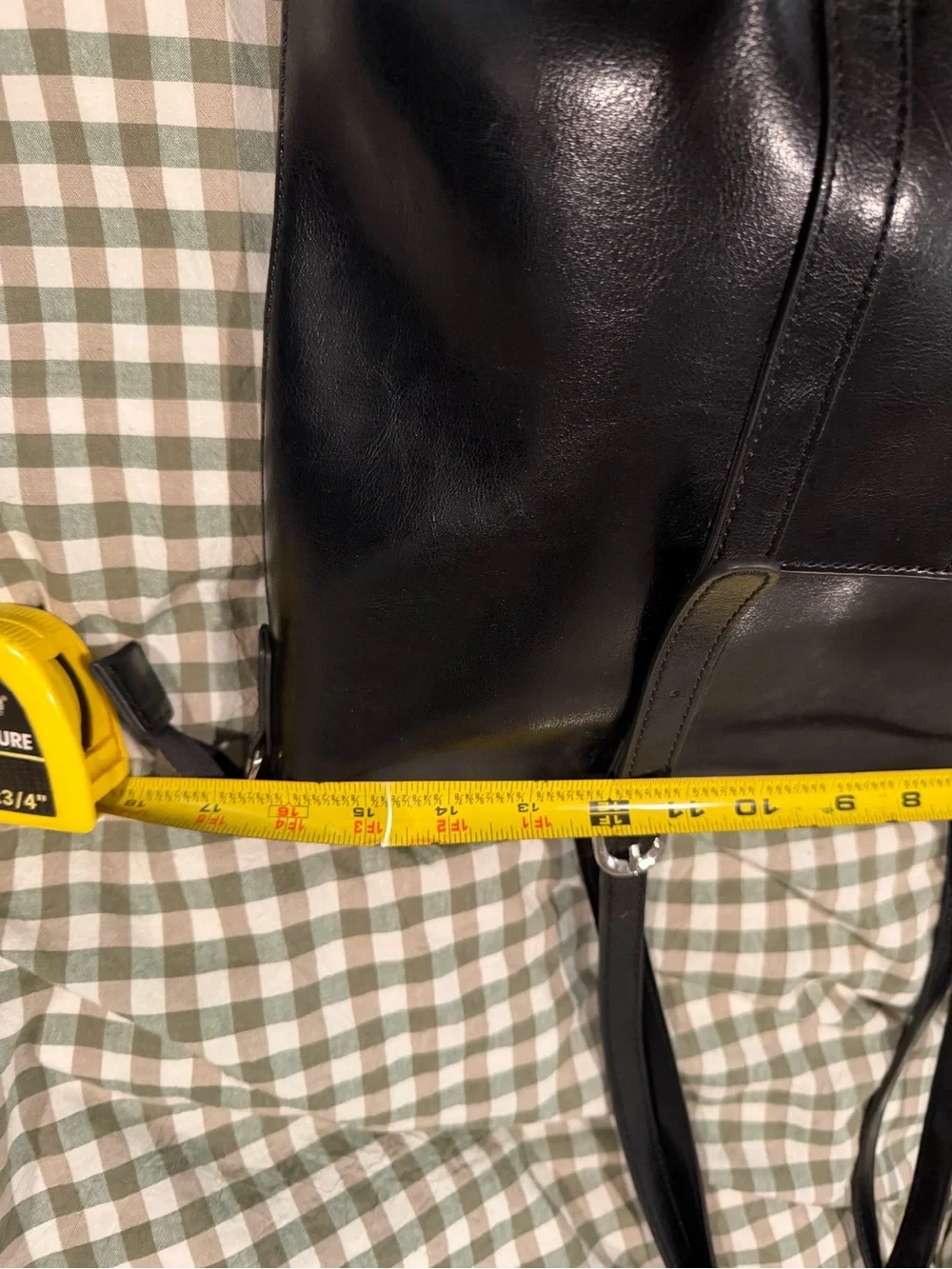 Bostanten Carol Women Work Tote Bag 15.6'' Laptop Black Leather